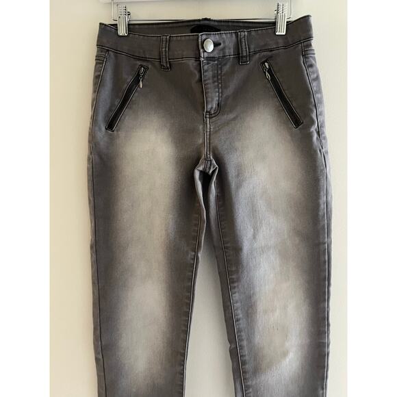 Fire Los Angeles Junior's Skinny Jeans Black Wash Zipper Pockets & Ankles 5 JL - Picture 4 of 12